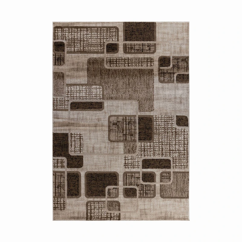 Hamilton Brown Distressed Medallion Rug