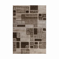 Hamilton Brown Distressed Medallion Rug