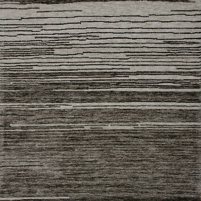 Leela Grey Modern Brushstroke Patterned Rug