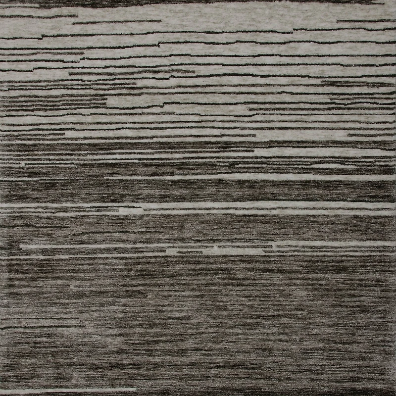 Leela Grey Modern Brushstroke Patterned Rug