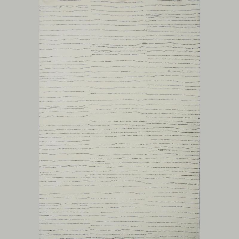 Leela Ivory Linear Modern Area Rug