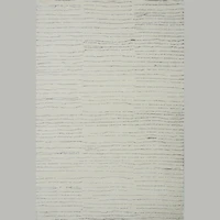Leela Ivory Linear Modern Area Rug