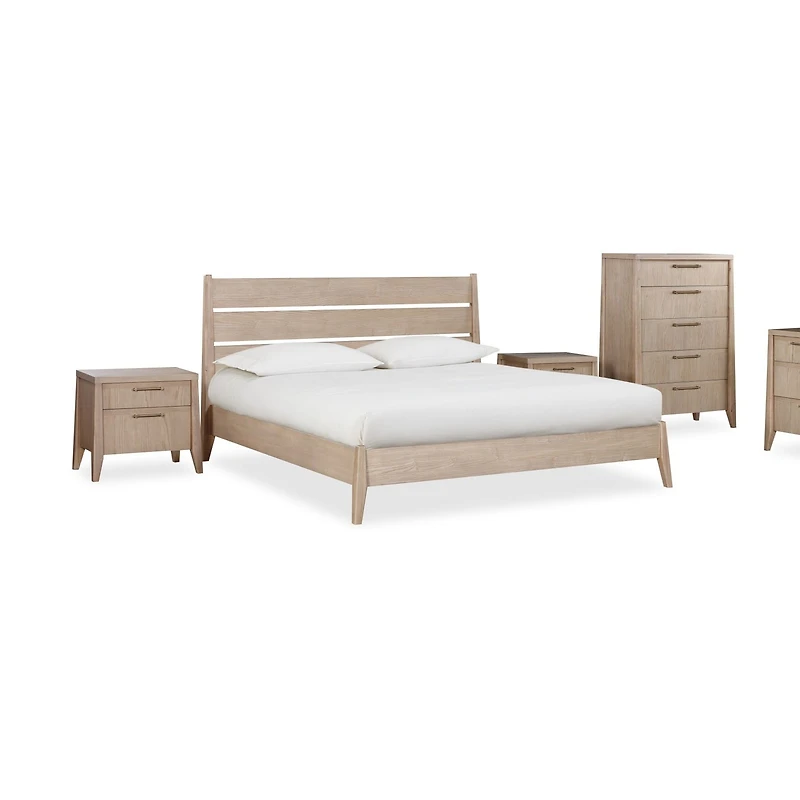 Sumire One Drawer One Shelf Ash Wood Nightstand in Ginger