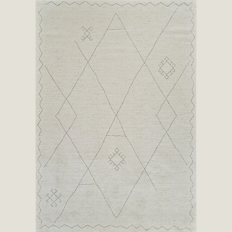 Milano Beige Modern Distressed Area Rug