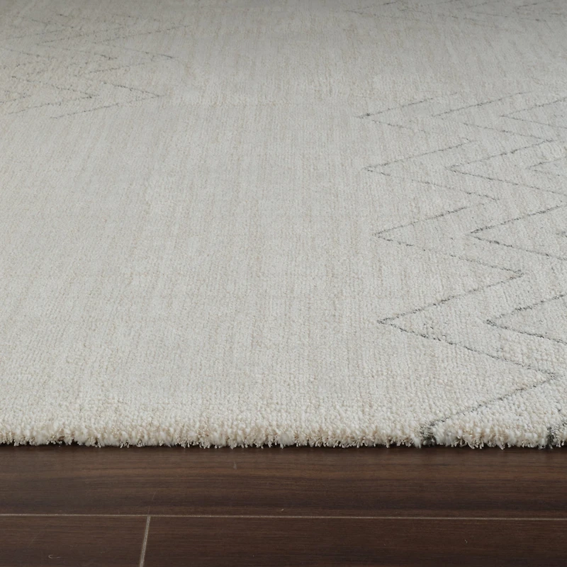 Milano Beige Modern Chevron Rug – 5x8