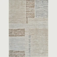 Nairobi Beige Geometric Abstract Rug – 5x8
