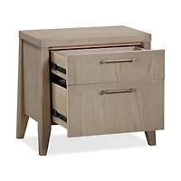 Sumire Two Drawer Ash Wood Nightstand in Ginger
