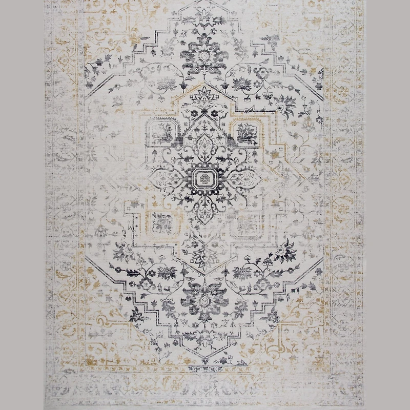 Prismatic Cream Contemporary Lines Area Rug