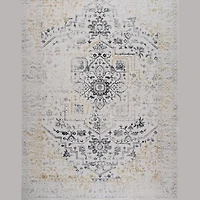 Prismatic Cream Contemporary Lines Area Rug