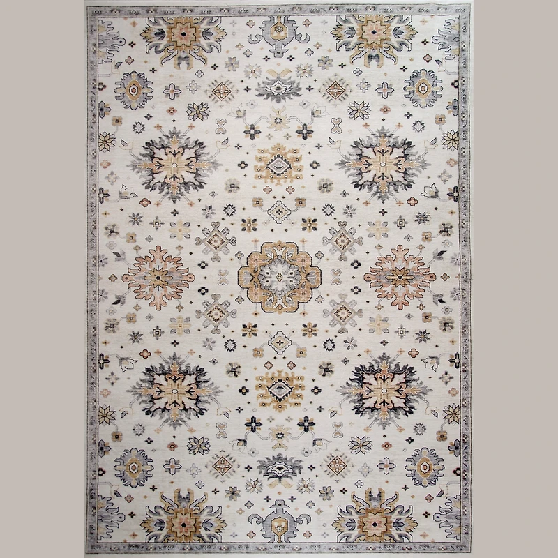 Prismatic Cream Modern Abstract Area Rug