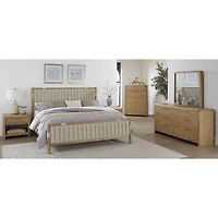 Furano Five Drawer Ash Wood Chest in Ginger