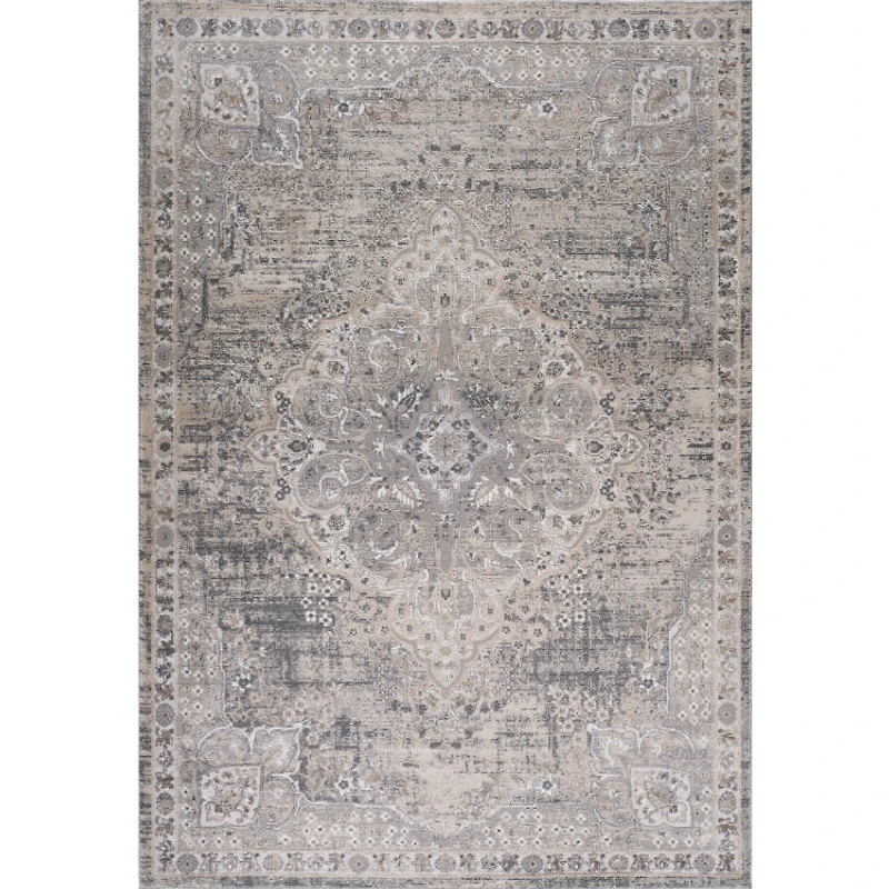 Rio Grey Abstract Swirl Area Rug