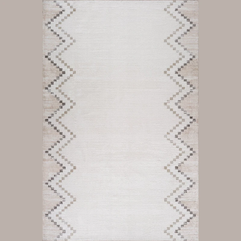 Siena Minimalist White Textured Area Rug