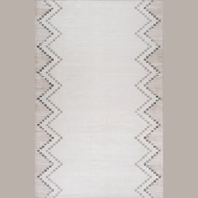 Siena Minimalist White Textured Area Rug