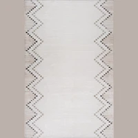 Siena Minimalist White Textured Area Rug