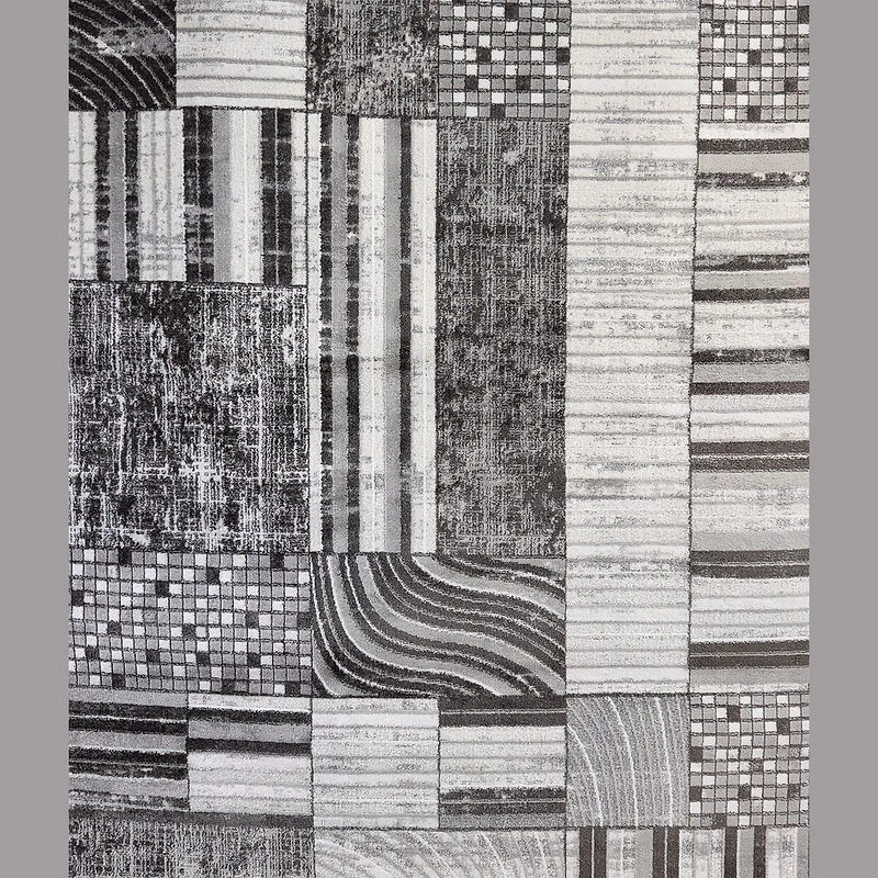 Siena Grey Modern Textured Area Rug