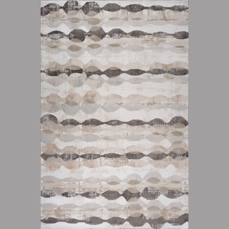 Siena White Geometric Modern Area Rug