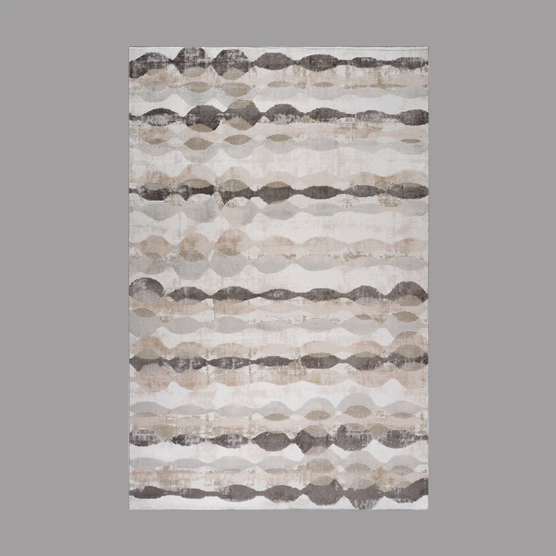 Siena White Geometric Modern Area Rug