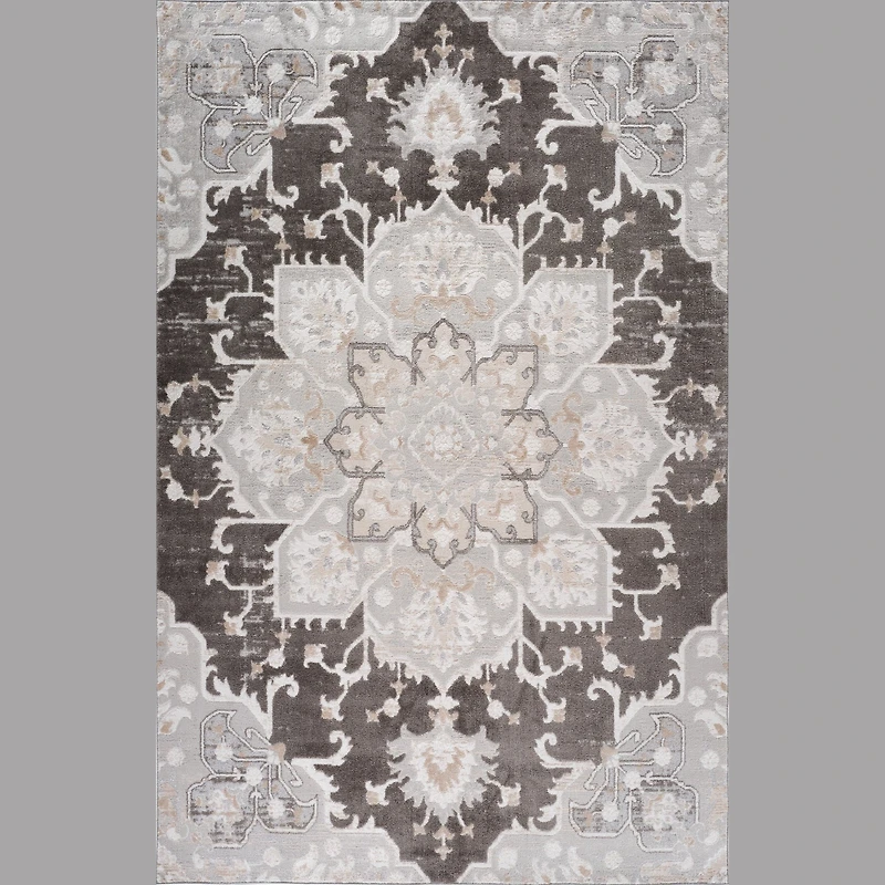 Siena Grey Abstract Modern Area Rug