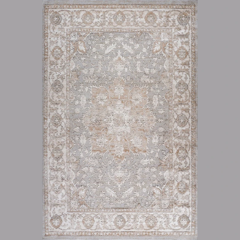 Siena Soft Touch White Floral Rug