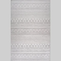 Siena White Geometric Luxe Area Rug