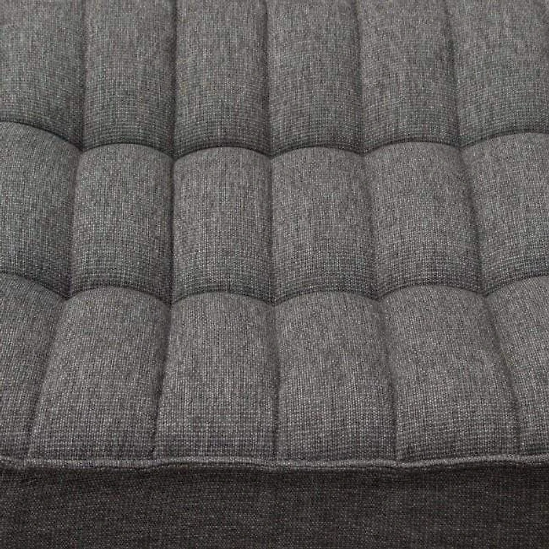 Scoop Square Ottoman - Grey/Blue
