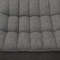 Scoop Square Ottoman - Grey/Blue