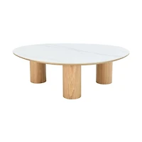 Andi Round Coffee Table with Ceramic Top