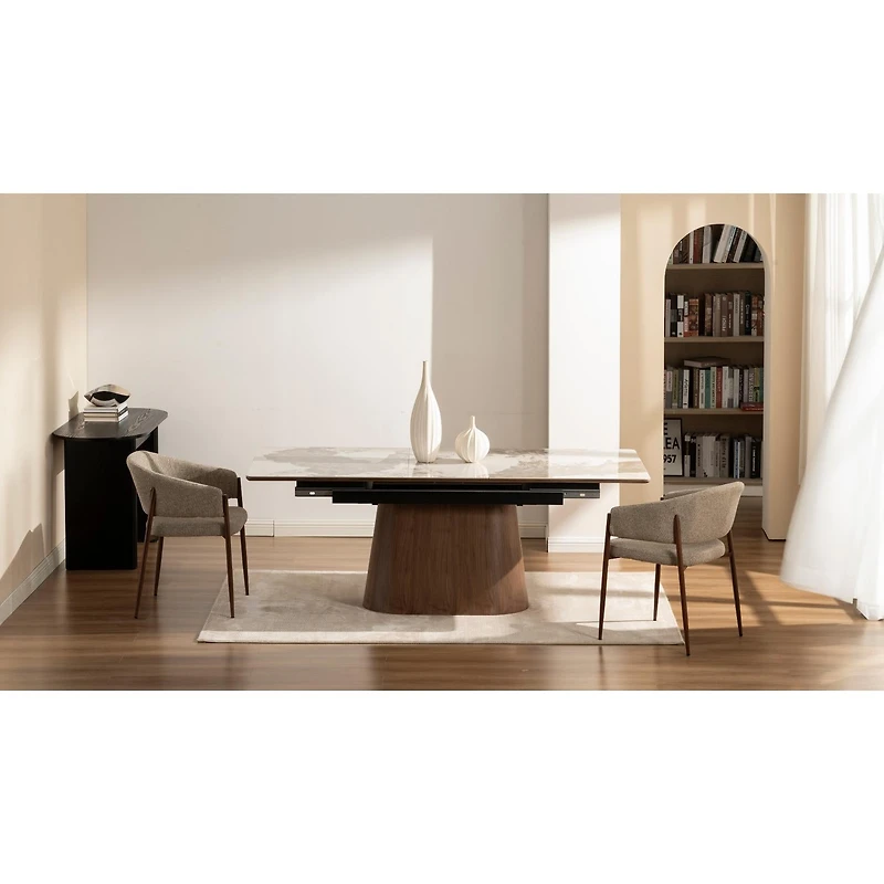Bastian Extendable Dining Table with Ceramic Top