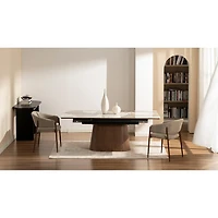 Bastian Extendable Dining Table with Ceramic Top