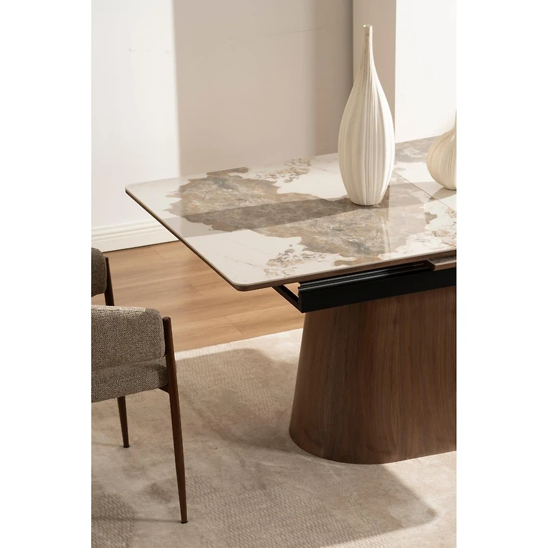 Bastian Extendable Dining Table with Ceramic Top