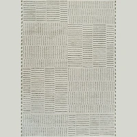 Terra Green Abstract Striped Area Rug