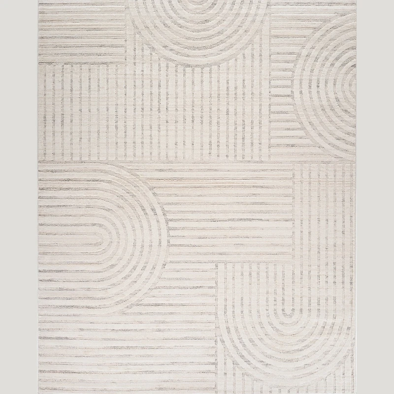 Tulum Beige Geometric Indoor Area Rug