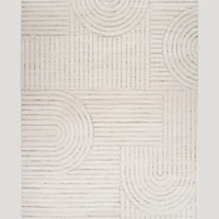 Tulum Beige Geometric Indoor Area Rug