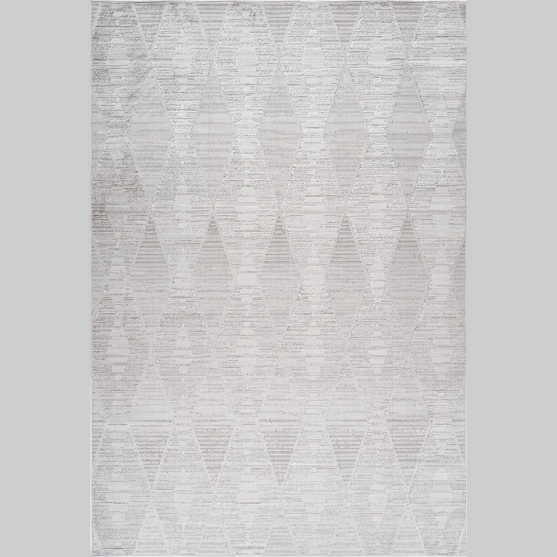 Tulum Grey Diamond-Inspired Area Rug