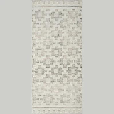 Tulum Beige Abstract Lines Area Rug