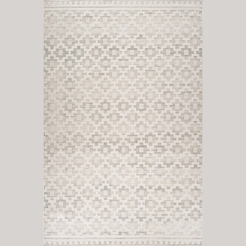 Tulum Beige Abstract Lines Area Rug