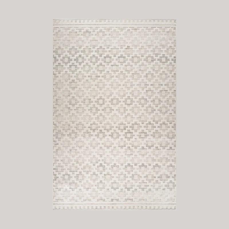 Tulum Beige Abstract Lines Area Rug