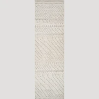 Tulum Beige Textured Moroccan Area Rug