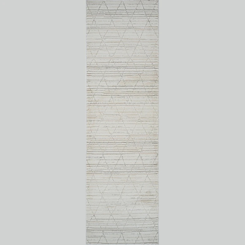 Tulum Beige Boho Diamond Area Rug