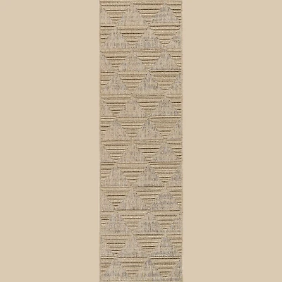 Utopia Beige Geometric Modern Area Rug
