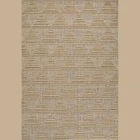 Utopia Beige Geometric Modern Area Rug