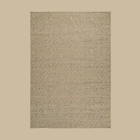 Utopia Beige Geometric Worn-Look Area Rug