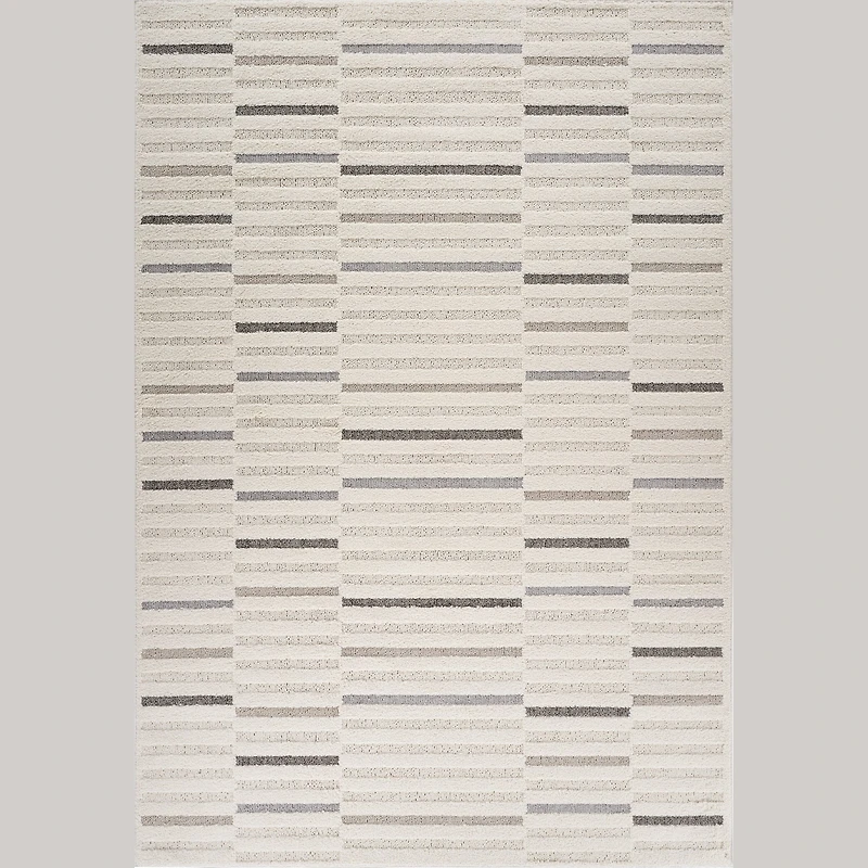 Valencia White Subtle Damask Area Rug