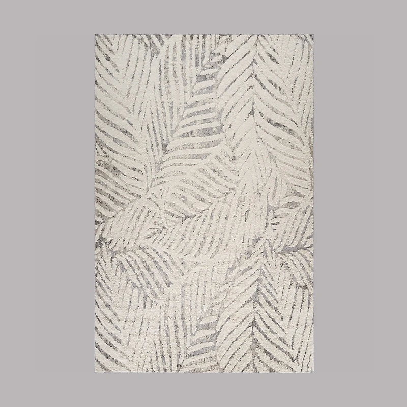 Valencia White Distressed Medallion Area Rug