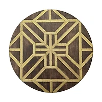 Floor Model Global Archive Mango and Brass Accent Tables