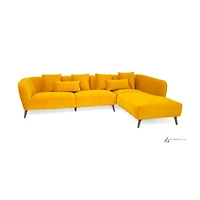 Maja Velvet Sectional - Dijon