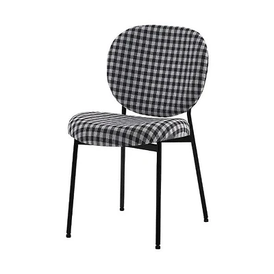 Vashi Dining Chair - Black 'n White Plaid