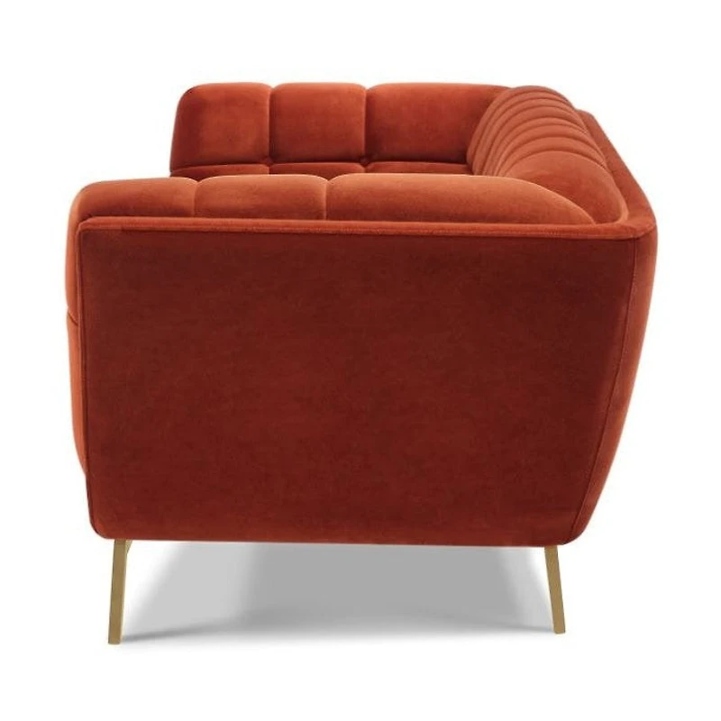 Yaletown Mid Century Loveseat - Rust