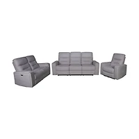 Roche Power Recliner Sofa - Light Grey